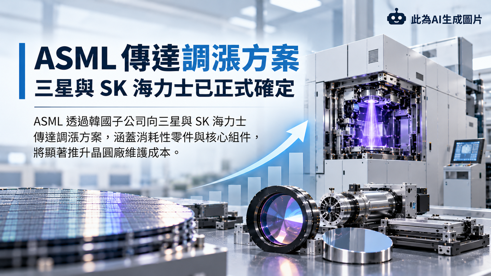 三星、SK 海力士記憶體賺太多，ASML 調漲零組件 10% 價格分享利潤獲同意